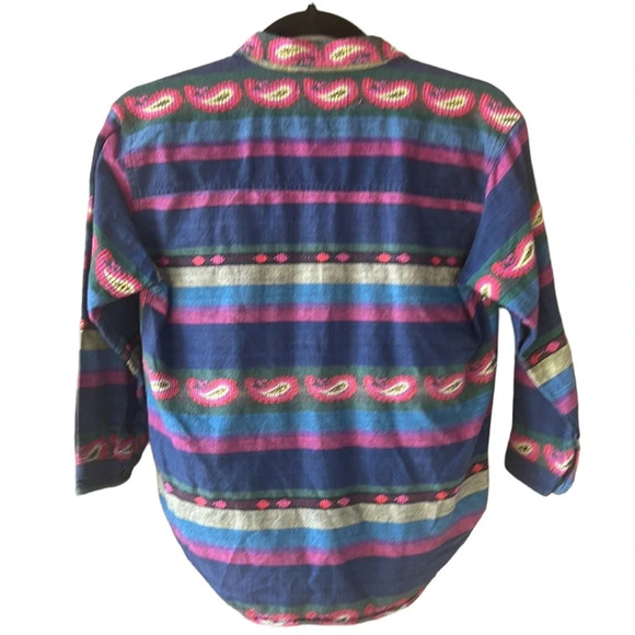 Little Angels by Angelique Sz M Kids Cotton Paisley Colorful Stripe Long Sleeve - Picture 5 of 7